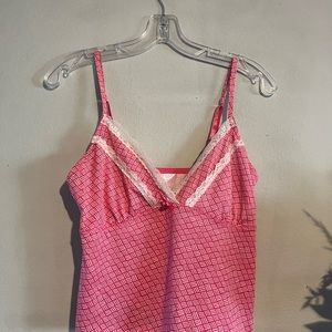Pink lingerie tank
